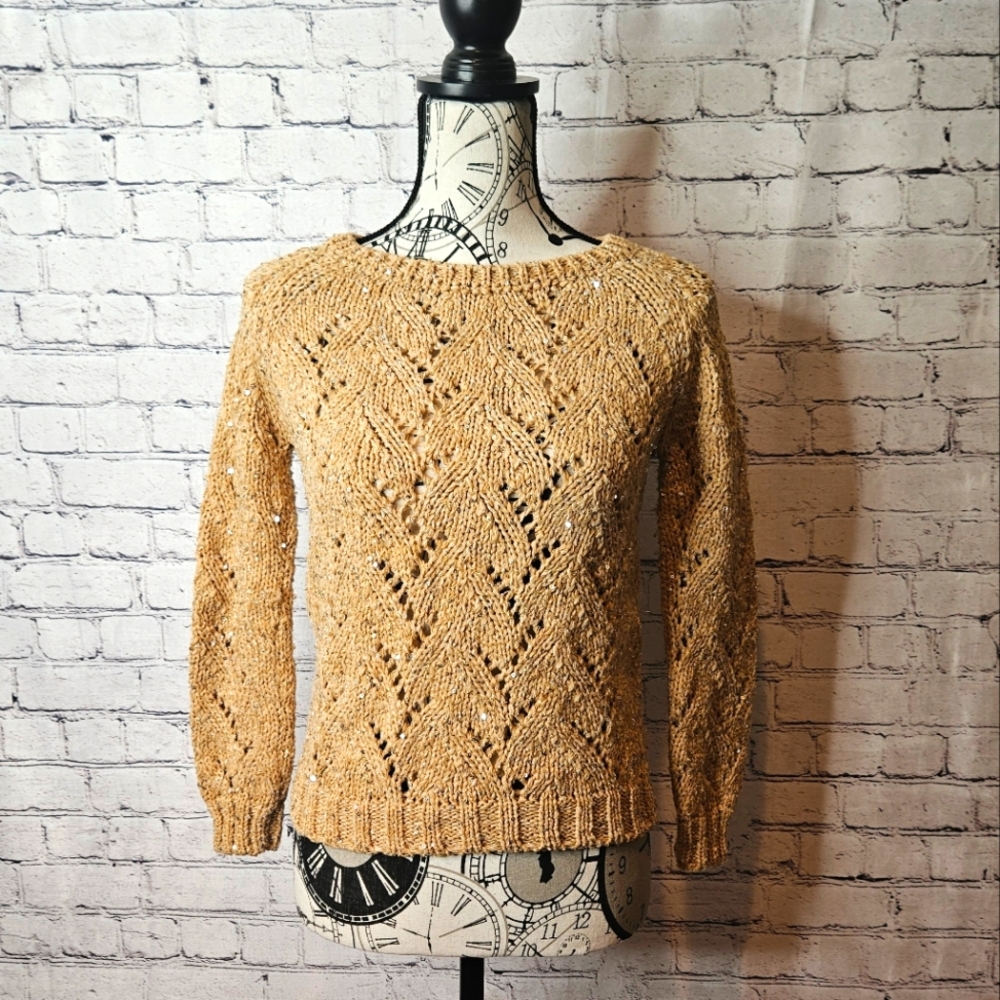 ⭐️ Ermanno Scervino sequin shimmer sweater size 38 US small